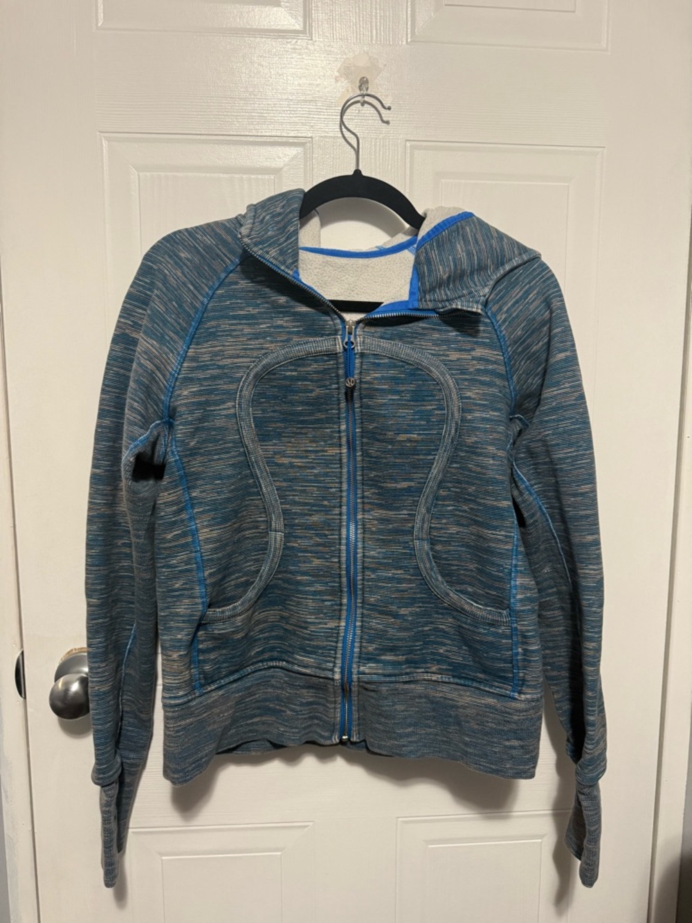 Lululemon Heather Blue Scuba Zip-up
